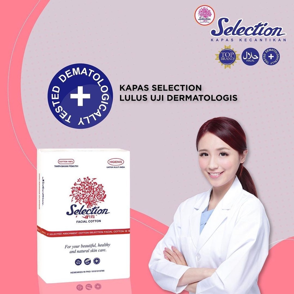 Selection Kapas Wajah / Kapas Kecantikan Kotak 75gr