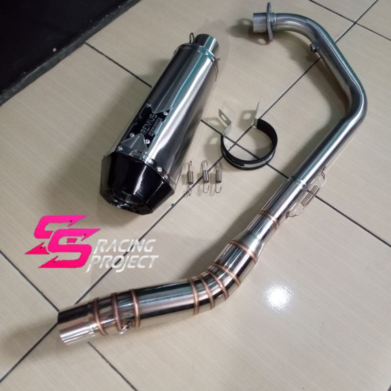 KNALPOT RACING REMUS X fullsystem cbr R15 vixion cb150r