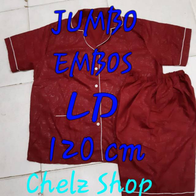 Baju Tidur Wanita/Cewek Piyama Pajamas Satin Embos Jumbo Big Size Murah