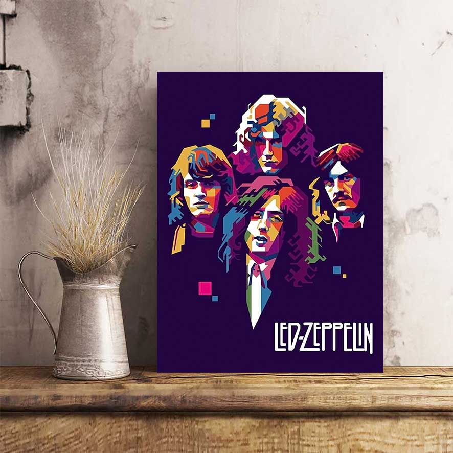 Poster Kayu LED ZEPPELIN Hiasan Dinding Poster Kayu Walldecor 10