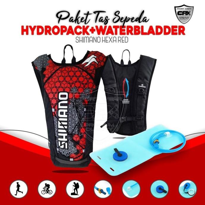 Tas Ransel Sepeda Hydropack Touring Shimano Series Pluss Waterbladder Arlandoasaf