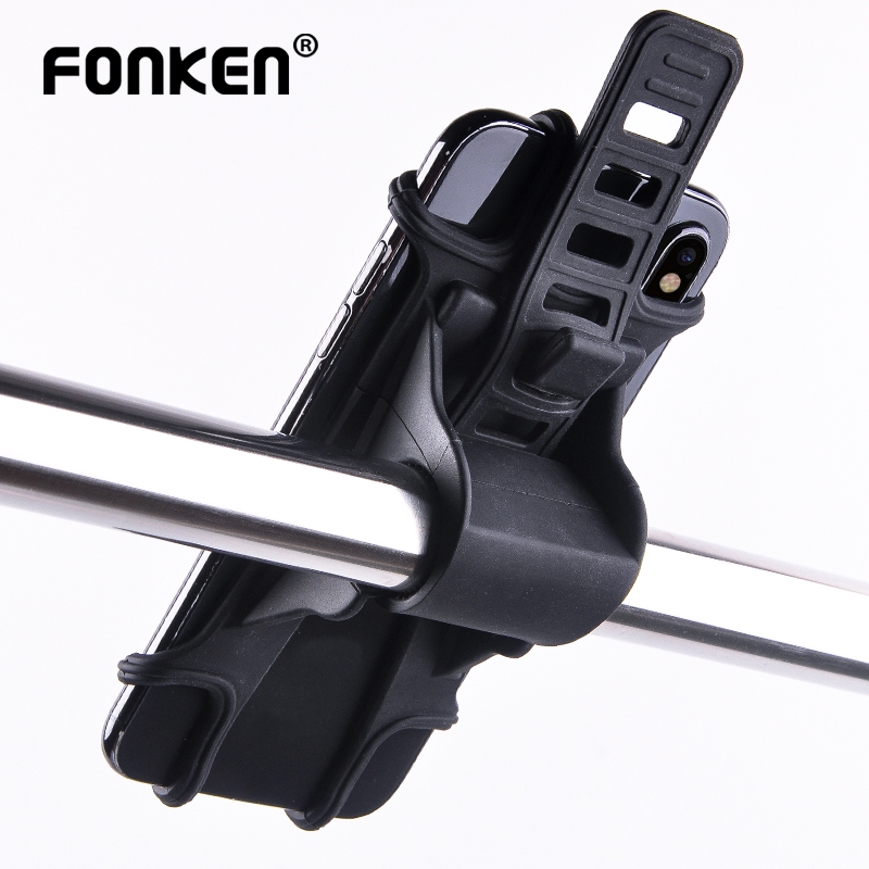 

FONKEN Universal Bicycle Holder Silicone Non-slip Mountain Bike Motorcycle Stands for Mobile Bracket