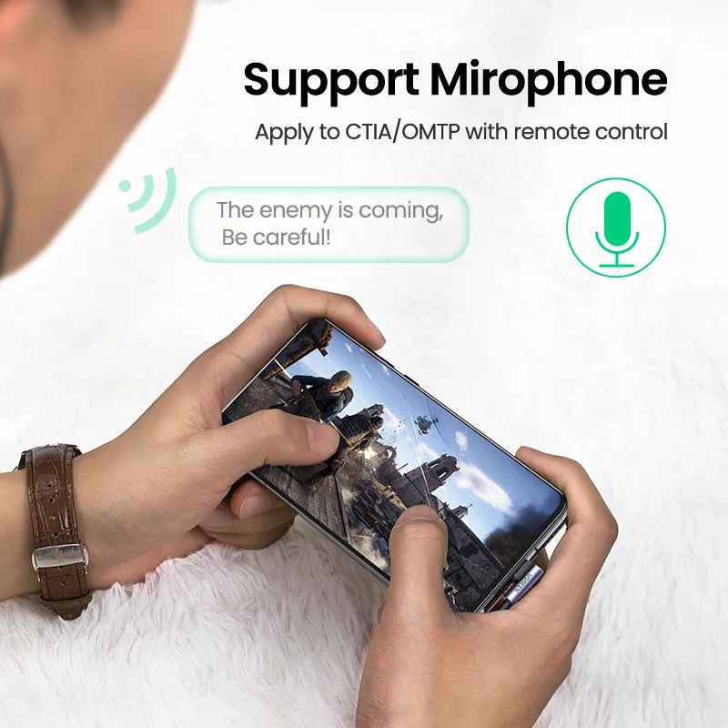 UGREEN Audio Converter Adaptor Type C To Aux 3.5mm Earphone Headset Connector