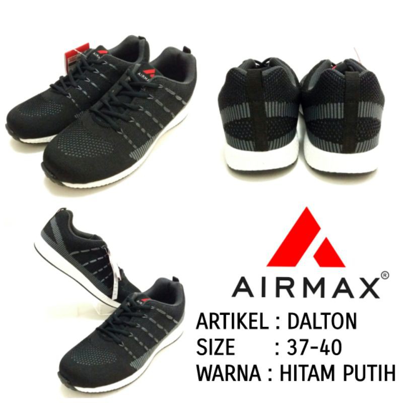 TERBARU SEPATU SEKOLAH BY AIRMAX DALTON HITAM PUTIH 37-40