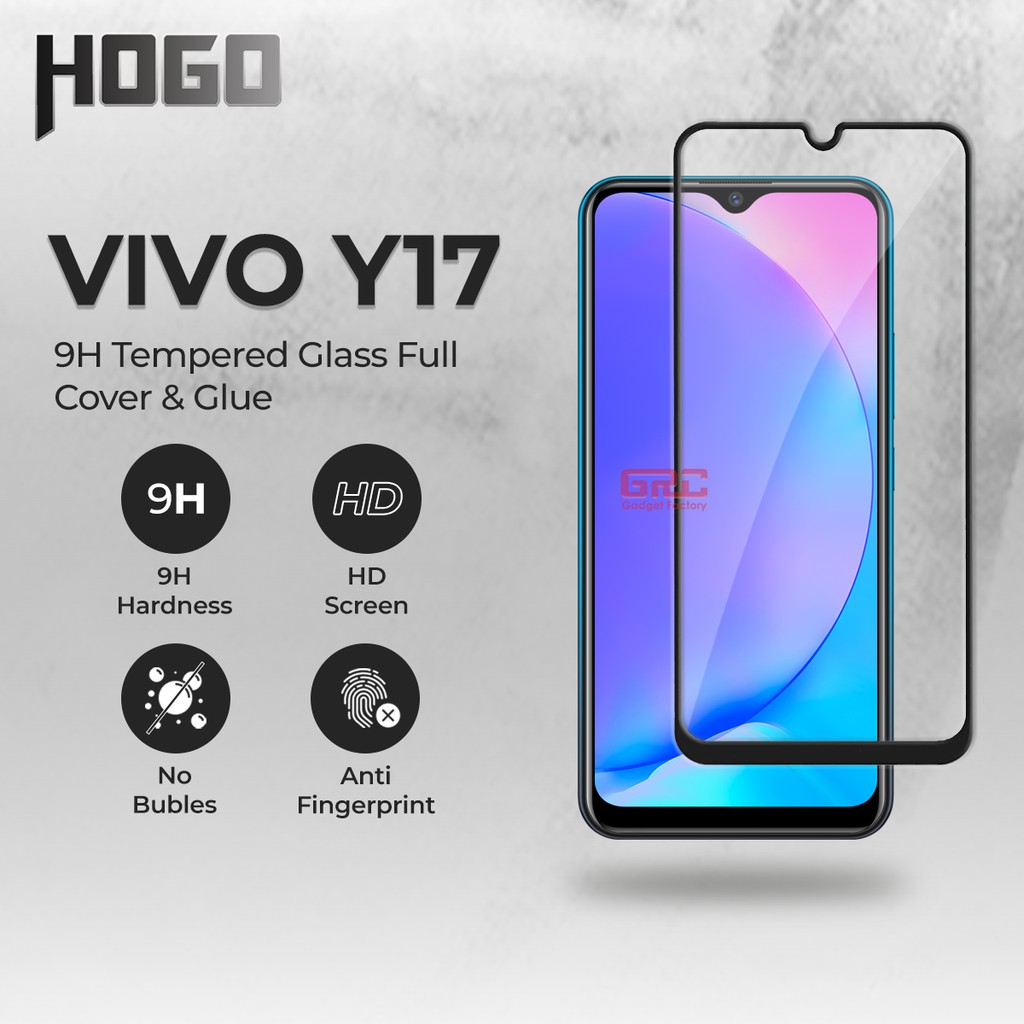 Tempered Glass VIVO Y17 HOGO Full Cover Anti Gores Kaca