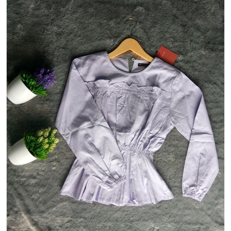 Blouse atasan top ballon Lilac by Floating Extu original