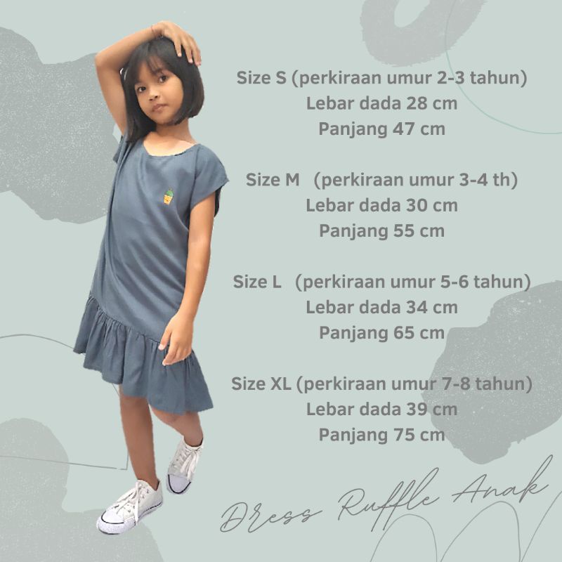 BAJU ANAK PEREMPUAN POLOS 2 - 8 TAHUN