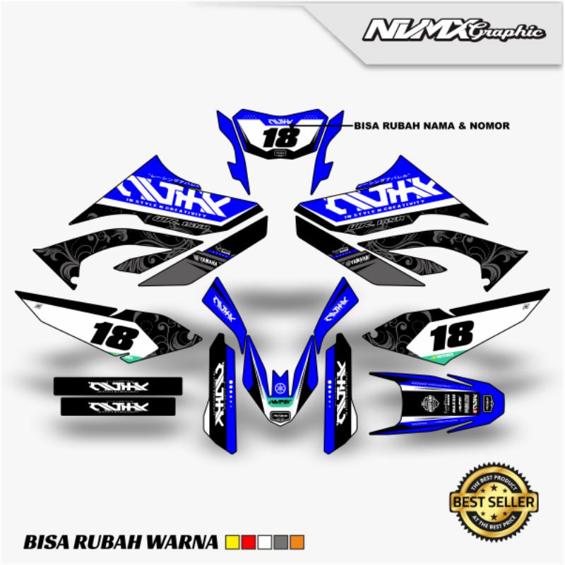 Decal Yamaha WR 155 Premium Tebal Superglosy Mengkilap