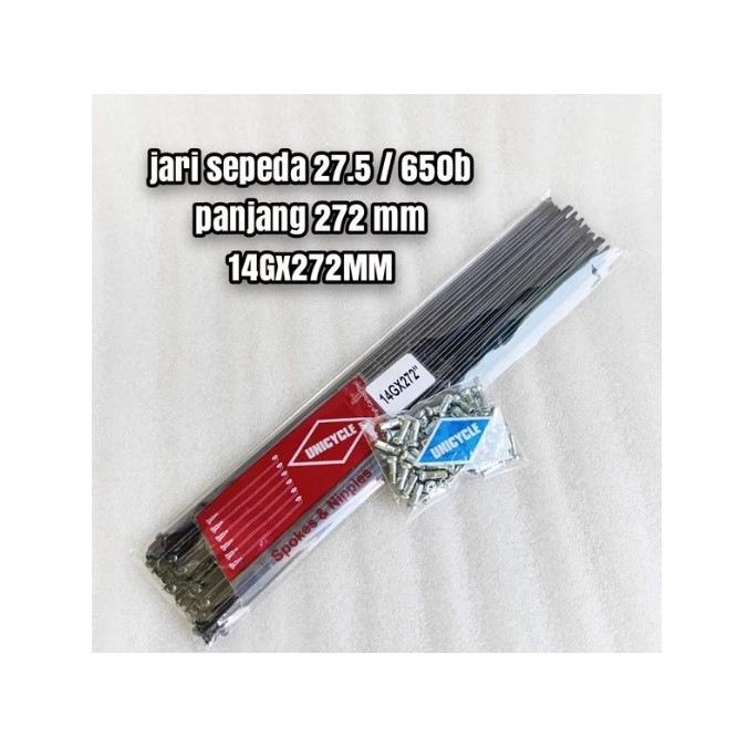 Jari Jari Sepeda Roda 27.5 - Ruji Sepeda - Jari 27.5 - Ruji 27.5 - Spokes Steel Plus Nipples