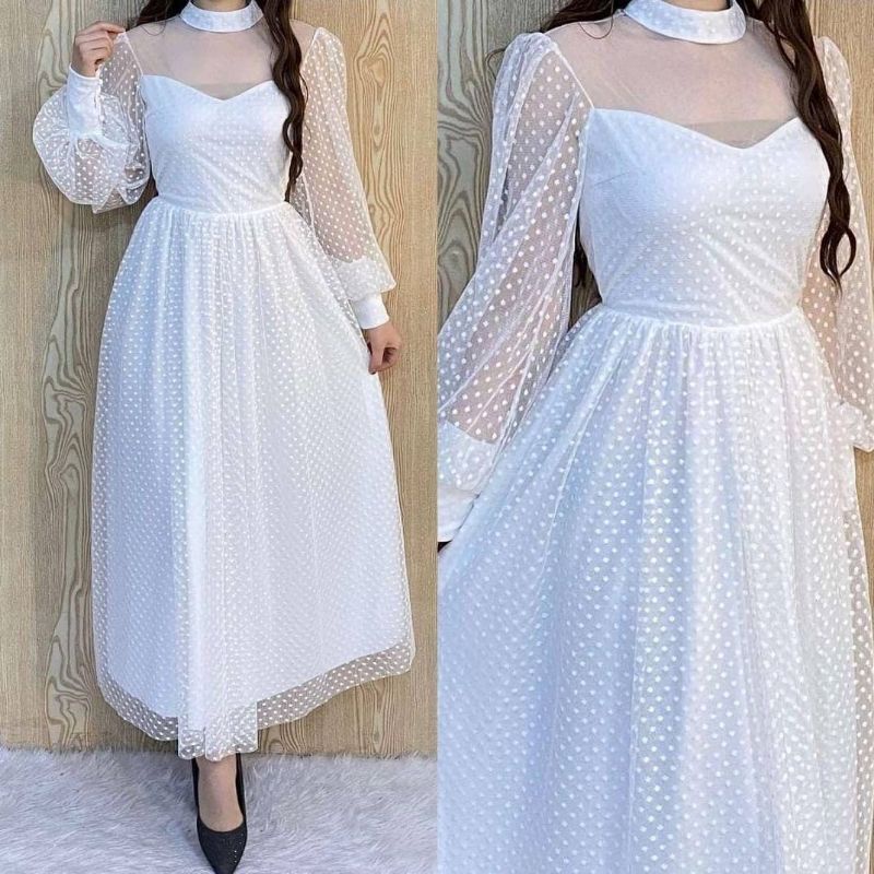 DRESS PESTA TILE DOT // GAUN PESTA