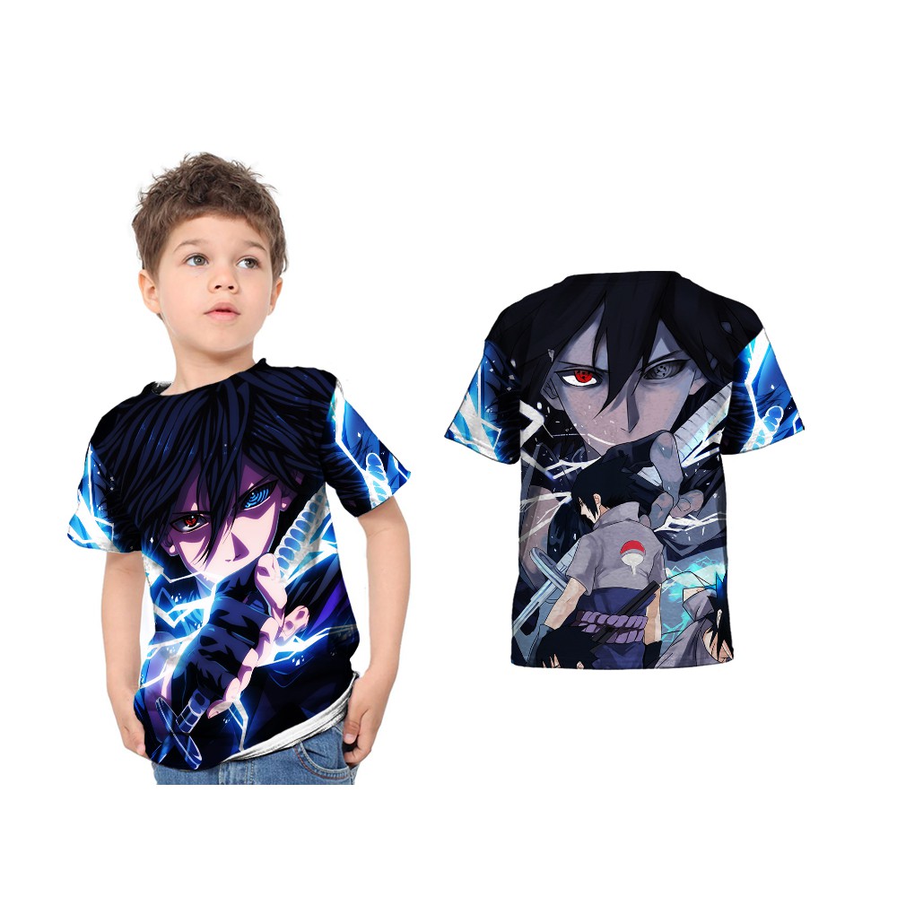 Sasuke Uchiha Baju Kaos Anak Fullprint Premium