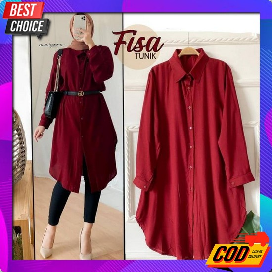 Tunik Polkadot Wanita Terbaru 2021 Bahan Rayon / Risa Tunik Baju Tunik Atasan Wanita Terbaru Fisa