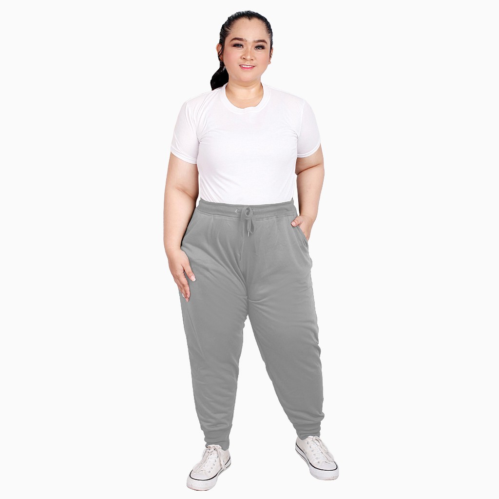 Celana Panjang Jogger Training Wanita dewasa BIG SIZE Polos - XSHOP Felice jumbo