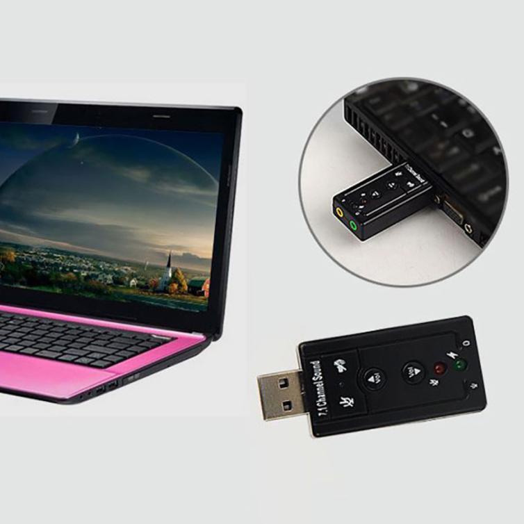 ️✔️✔️ Adapter Soundcard in Splitter USB 7.1 Channel Sound Card Microphone & Headphone Speaker Headse