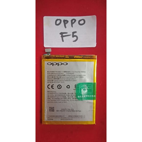 Jual Baterai batteri bateray batrai batray Oppo F5 (Original, Second