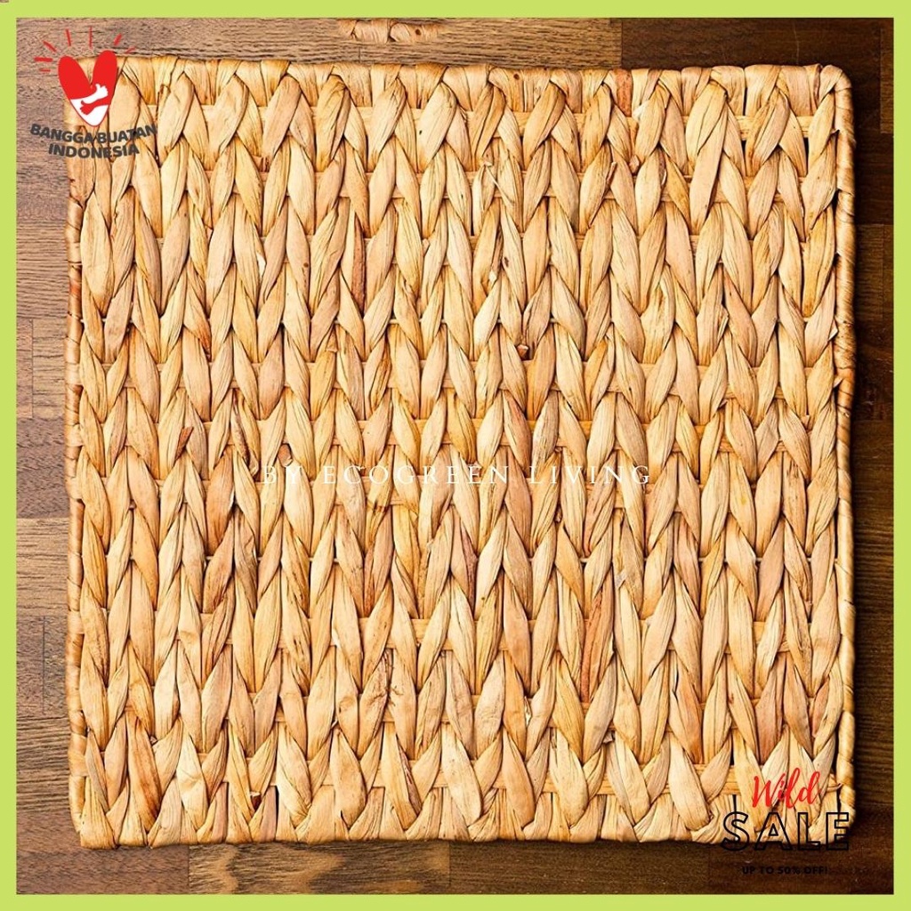 PLACEMAT / ALAS PIRING SQUARE 39 CM / PLACEMAT KOTAK / ALAS PIRING KOTAK / ALAS PIRING ENCENG GONDOK / TAPLAK MEJA