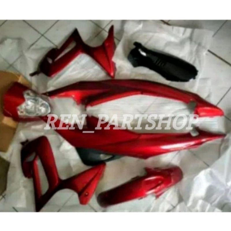 cover body satria fu thailand lama old kinjeng fullset halus warna merah maroon bisa request warna