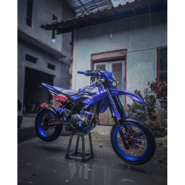 promo decal stiker motor wr full body biru bagus murah keren