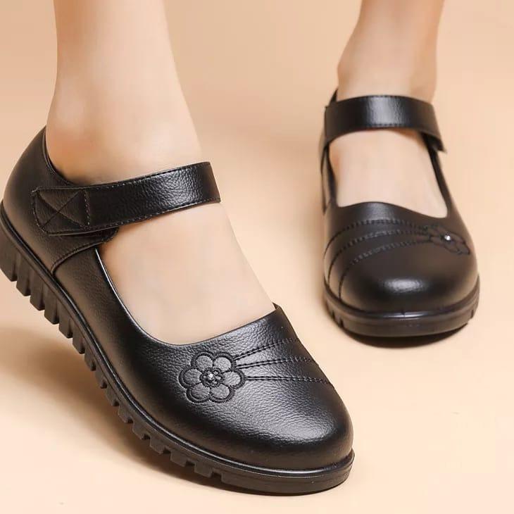 Stok terbatas.. Sepatu Flatshoes Pantofel Flora Wanita Perempuan Cewek Kerja Kantor Formal Loafers F
