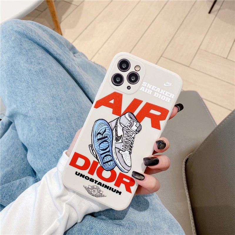 Trendy brand joint AJ sports shoes AJ OFF WHITE SOFT IPHONE CASING Square Phone Case IPhone 11 Pro Max X Xs Max XR 6 6S 8 7 Plus Shockproof Soft TPU Back Cover-8