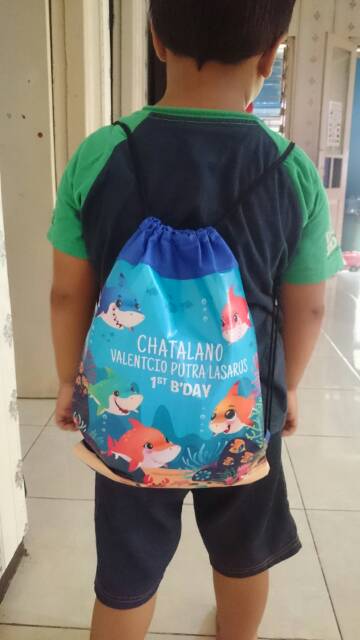 GOODIE BAG TAS SOUVENIR ULANG TAHUN MODEL SERUT RANSEL STRING BAG-2