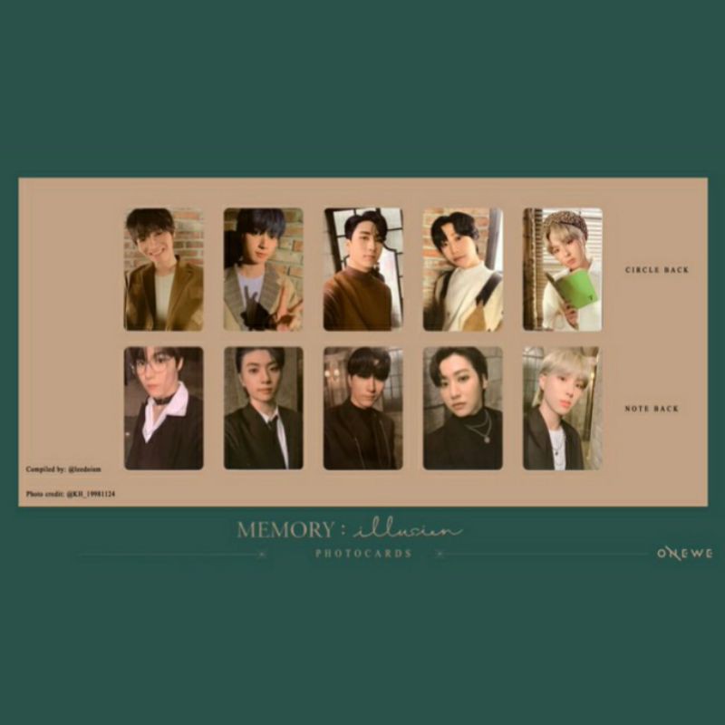 [OPEN PO] ONEWE PHOTOCARD MEMORY ILLUSION