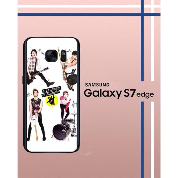 Casing Custom Hardcase Polycarbonate Hp Samsung Galaxy S7 Edge Case Cover 5SOS Album F0043