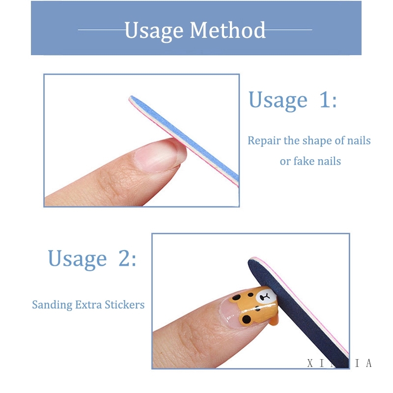 1 PC Kikir Kuku Dua Sisi Alat Amplas Kikir Kuku Manicure Pedicure Nail Buffer Gel Art Tool