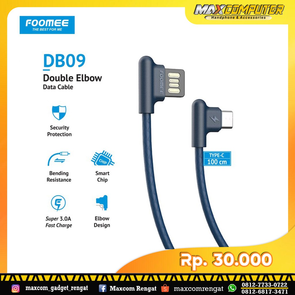 Foomee DB09 Dual Elbow Data Cable Type-C