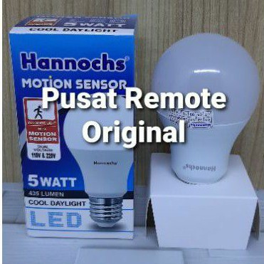 HANNOCHS BOHLAM LAMPU LED MOTION SENSOR GERAK 5W 5 WATT ORIGINAL