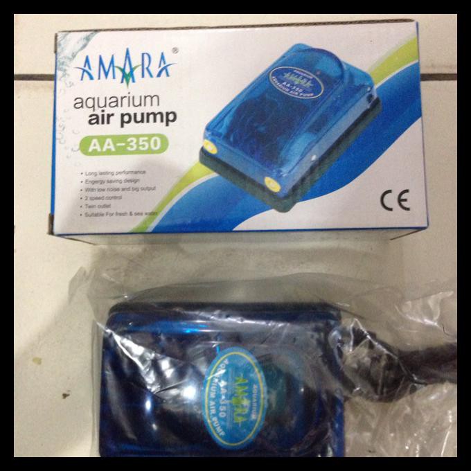 {BISA COD} Aquarium air pump 2 out put amara aa 350 ori BOOM SALE Kode 853