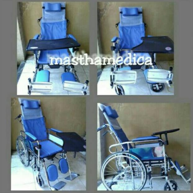 Kursi Roda Avico 5 in 1 (Tempat Tidur + BAB + Makan + Selonjor)