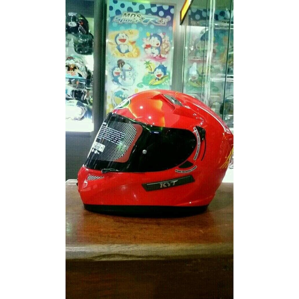 Flat Visor KYT K2 Rider Kaca Helm Flat Custom Smoke Lubang Flat Visor KYT K2 Rider Kaca Helm Flat Custom Smoke Lubang