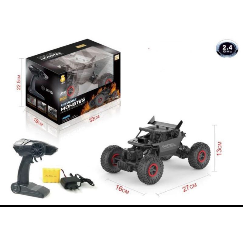 jual murah berkualitas rc car rock crawler metal monster scala 1:18