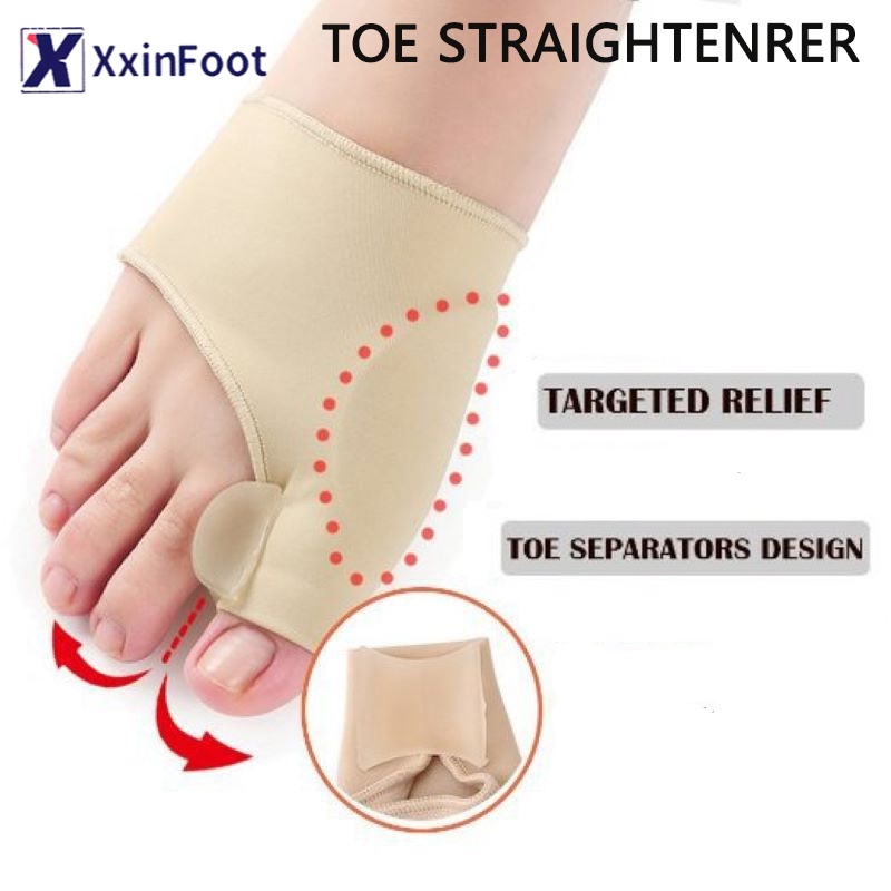 1 Pasang Korektor Kaki Orthotics Kaki Perawatan Kaki Tulang Jempol Adjuster Koreksi Kaus Kaki Pedikur Lembut