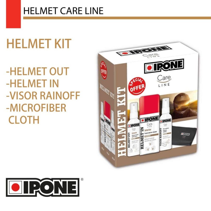 IPONE Helmet Care Kit Paket Pembersih Cleaner Helm AGV ARRAY NOLAN KYT