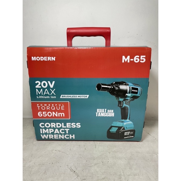 cordless impact wrench 1/2” modern / cordless impact wrench m-65 modern / mesin impact wrench m-65 modern / cordless impact wrench brushless 20v / mesin impact wrench set koper / mesin impact wrench 20v / mesin impact wrench baterai / mesin pembuka baut