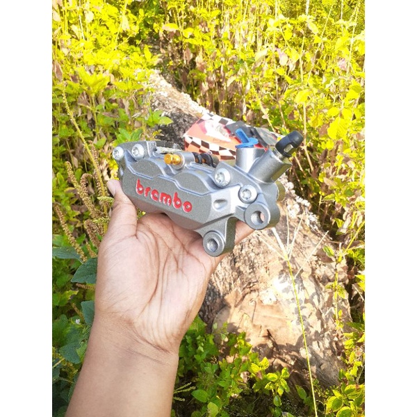 kaliper Brembo axial 4p grey kaliper depan Brembo 4 piston axial import