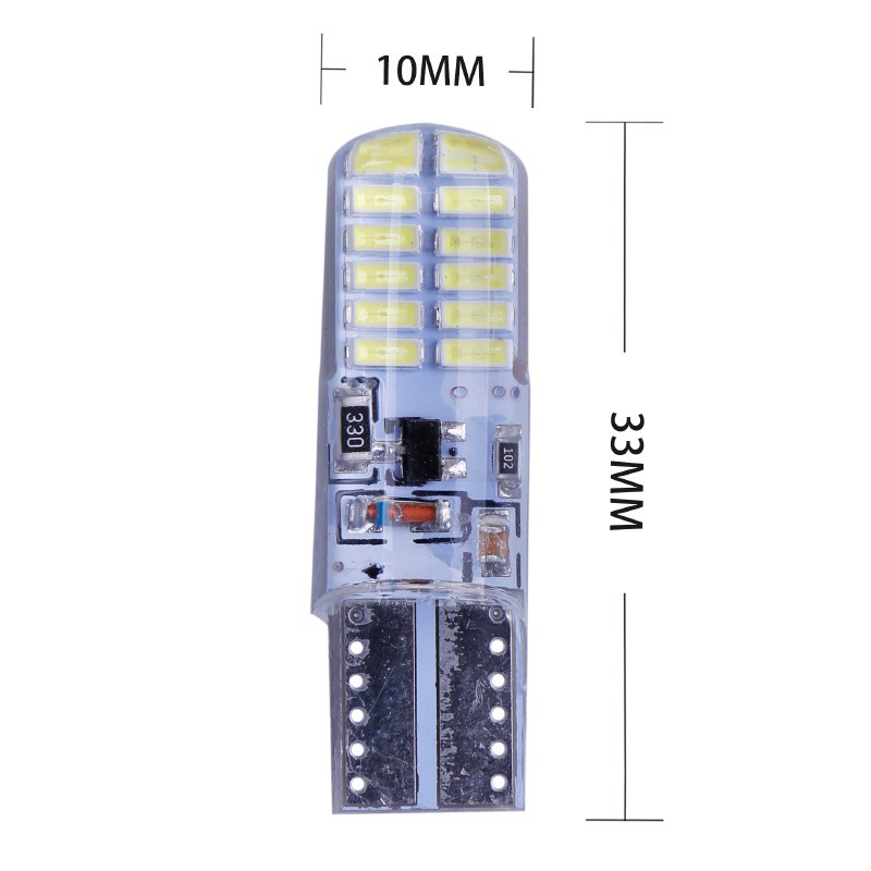 Lampu LED T10 Jelly SILIKON 24Mata 3014 12V Nyala Manteng Sein Senja Speedo Plat Nomor