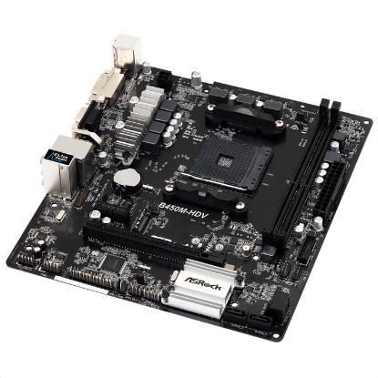 ASRock B450M-HDV (AM4, AMD Promontory B450, DDR4, USB3.1, SATA3)