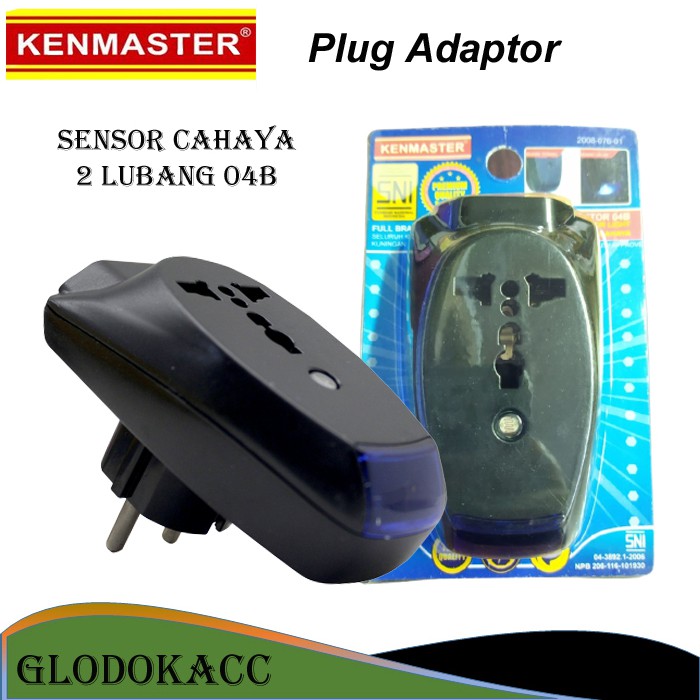 Steker Listrik + Sensor Cahaya / Kenmaster Plug Adaptor Sensor Ligth 04B