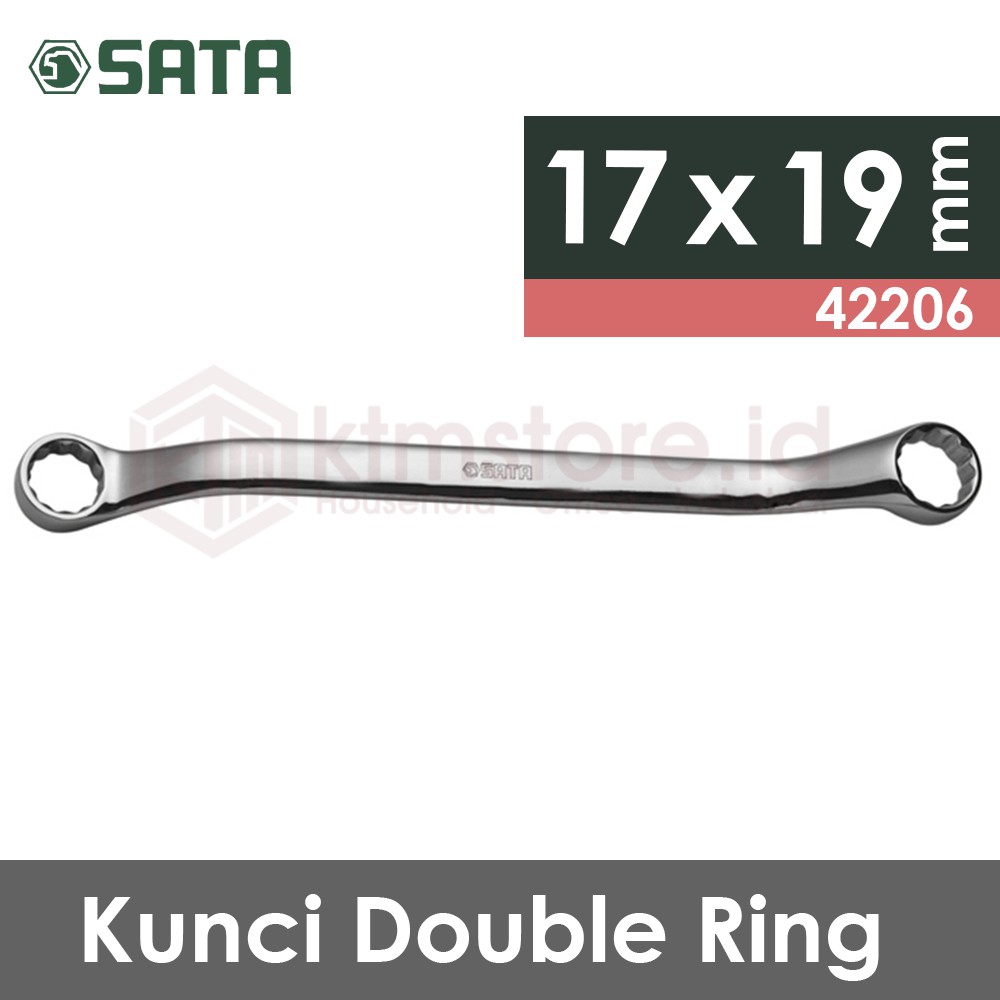 42206 Double Box End Wrench 17 mm X 19 mm SATA TOOLS KUNCI RING