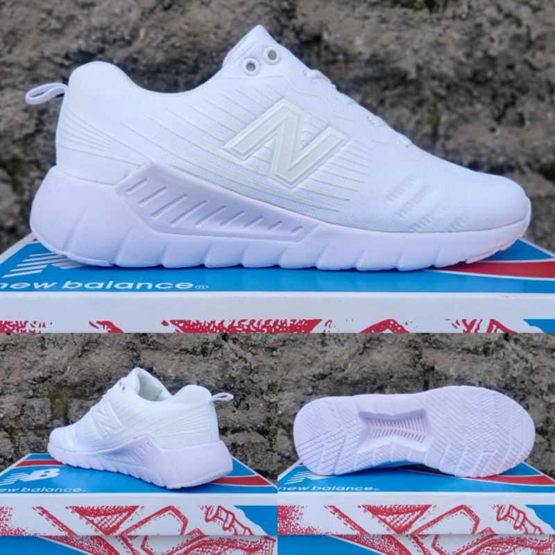 LARIS Sepatu Putih Peach Wanita Grade Original Sport Ringan Olahraga Senam Zumba Erobik Gym Fitnes-Full putih