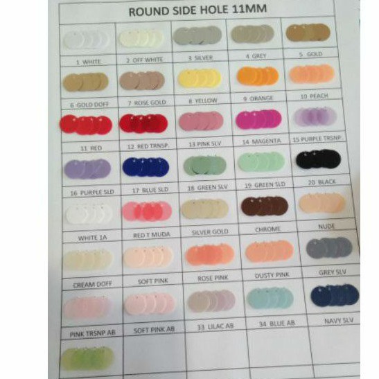 SQ1501 | Sequin ROUND 11mm - 12mm isi &gt;100pcs / bulat
