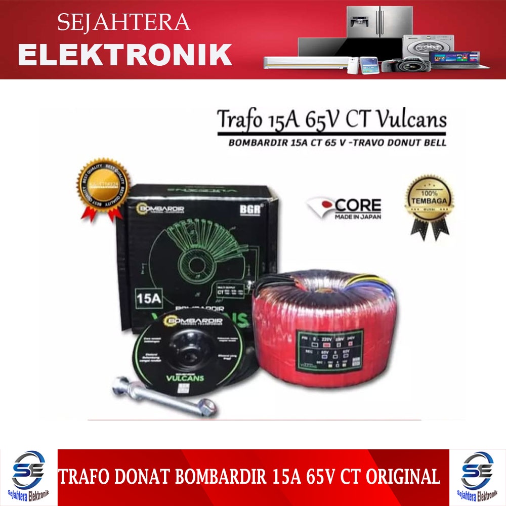 TRAFO DONAT VULCANS BOMBARDIR 15A 65V CT ORIGINAL-SEJAHTERA ELEKTRONIK