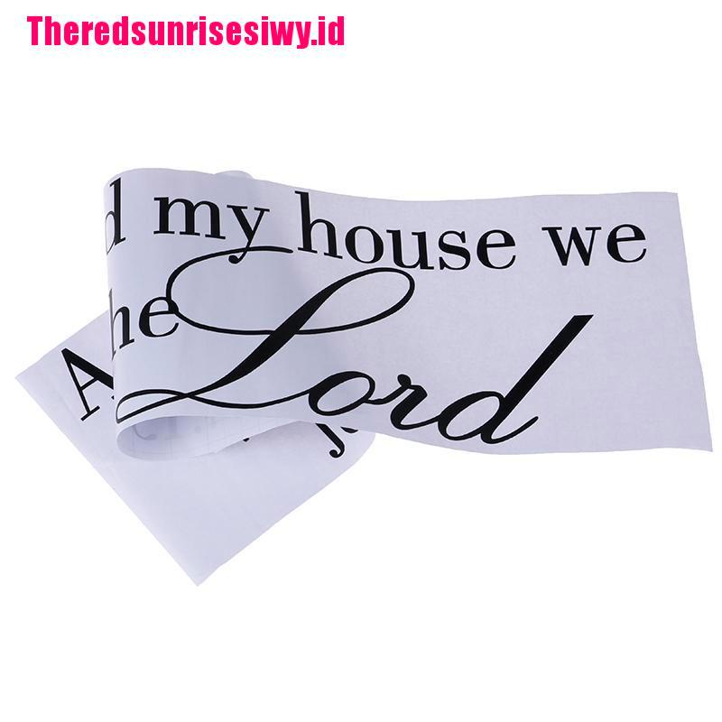 【Theredsunrisesiwy.id】Joshua 24:15 Quote Wall Sticker Bible Verses Lord Decal Removable DIY Room Decor