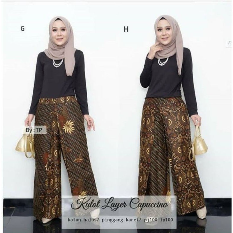 kulot batik layer capucino