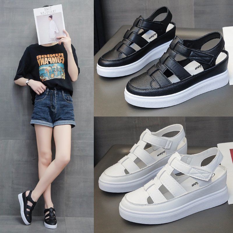 TBIG [COD] Size 35 - 40 Sandal Tali Wanita Import BELLASHOES Korea Style Santai Wanita Remaja Wedges