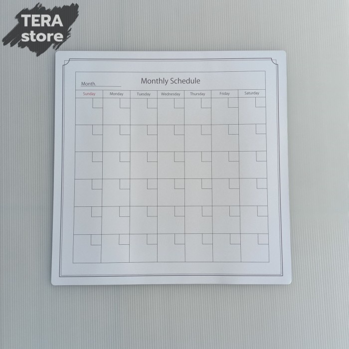 

magnetic sheet monthly schedule jadwal bulanan