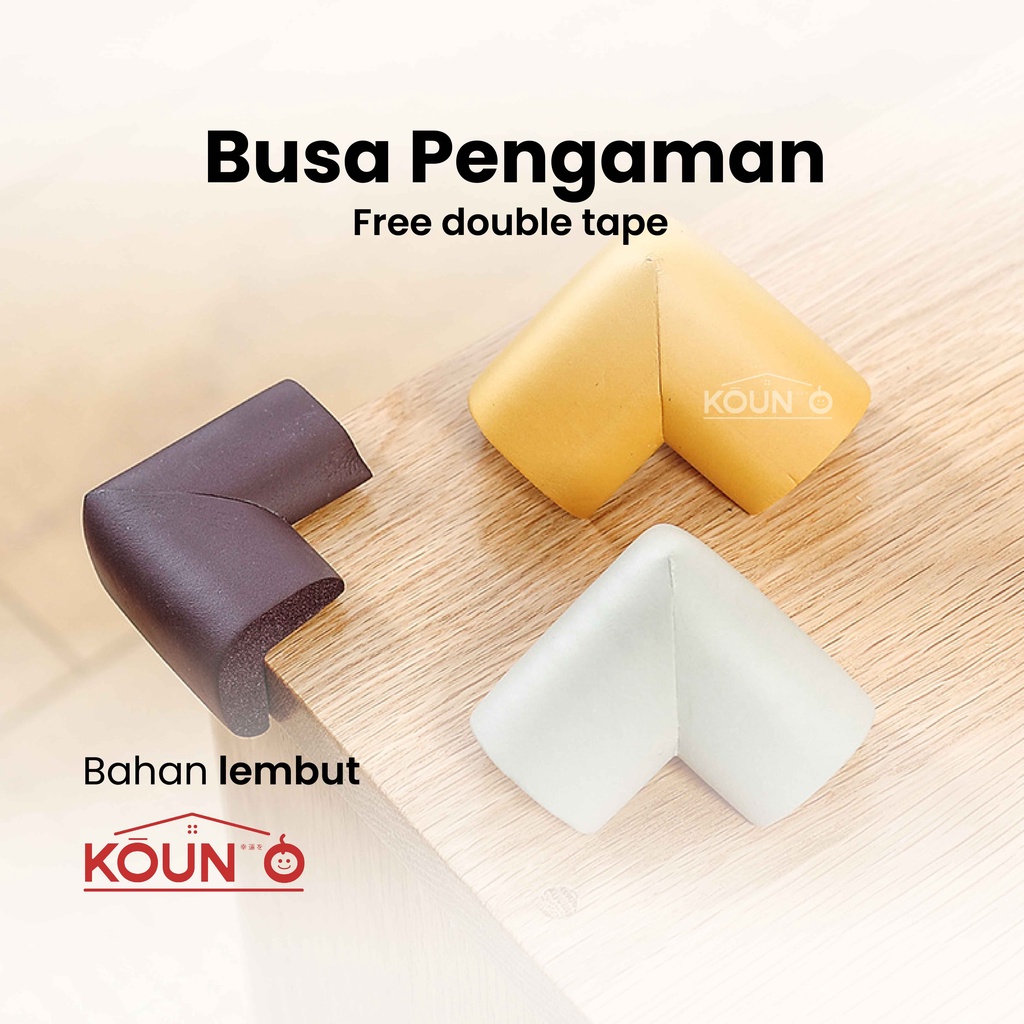 Busa Pelindung Sudut Meja Pengaman Laci Lemari Penahan Siku Furniture Rak Kursi Corner Protector